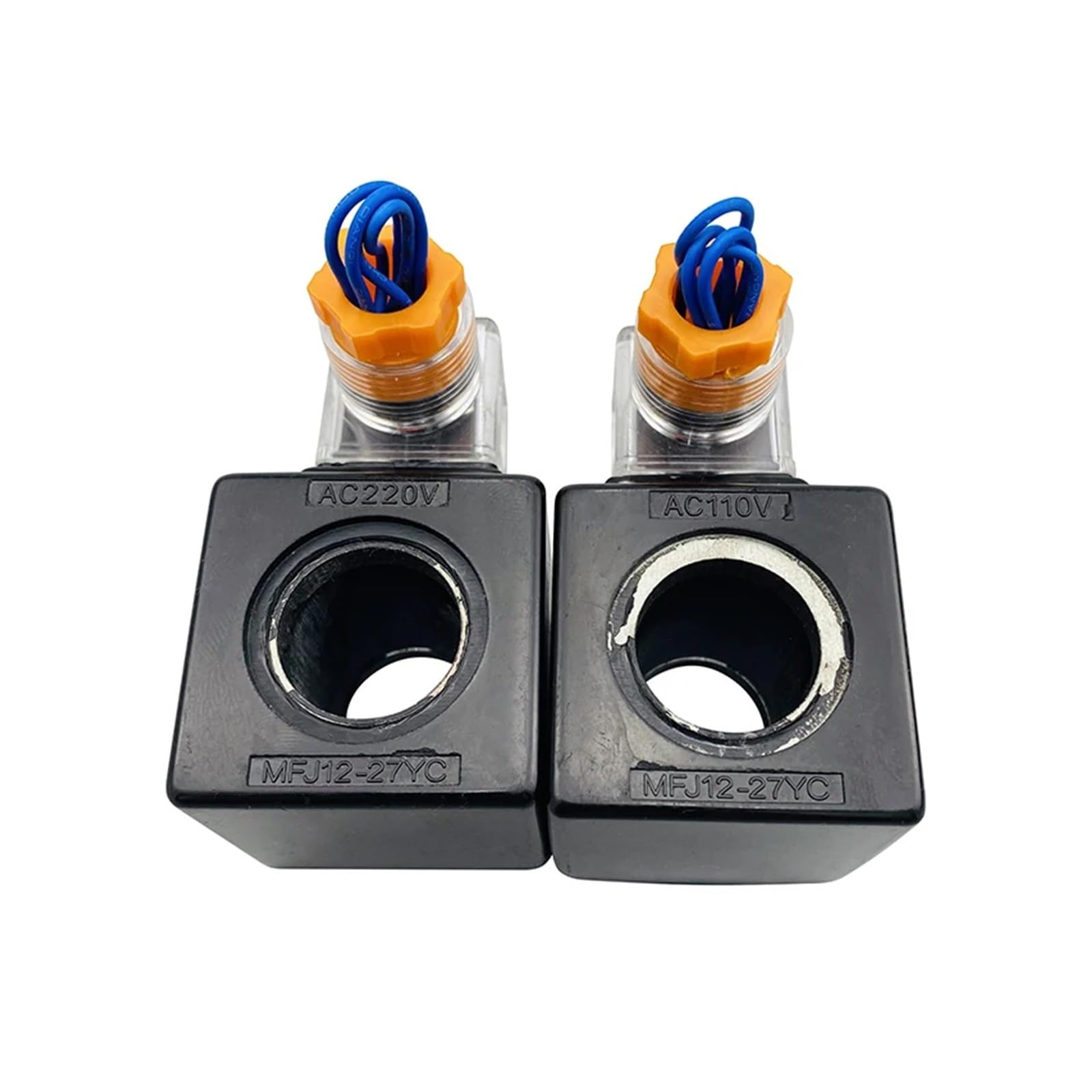 VSPPJYFG 1pcs Solenoid Valve Coil Hydraulic Control Valve Inner Hole 22mm Long 45mm AC110V/220V MFJ12-27YC MFJ12-54YC(MFJ12-27YC AC110V)