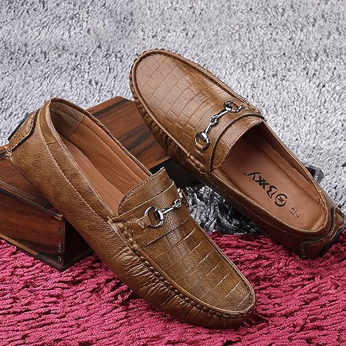 Image of Men's Synthetic Leather Material Casual Driving Loafer Buckle Shoes