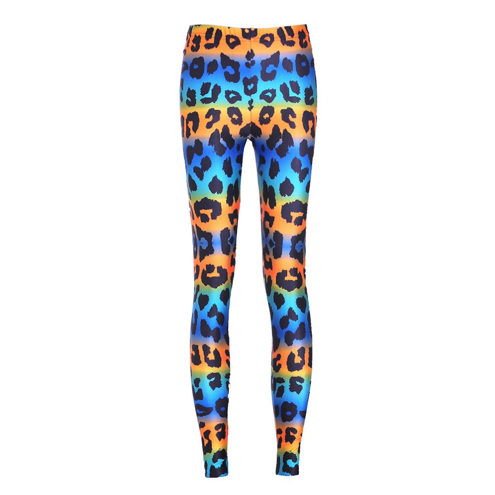 Takra Gold Sexy Women Colored Leopard Slim Sports Fitness Yoga Jeggings (XXXL)