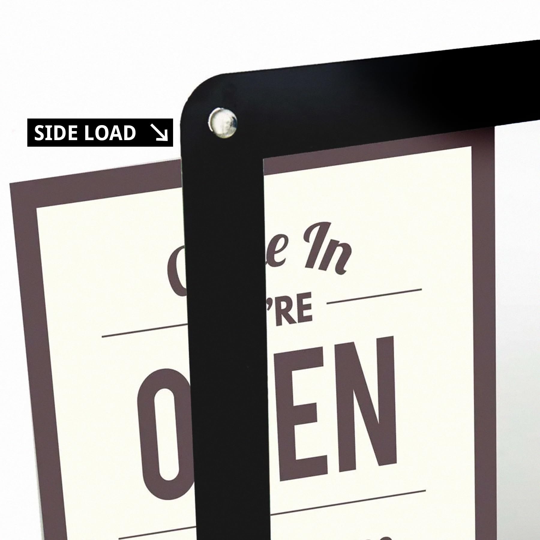 Produktbild von Azar Displays Fensterdisplay Mit Saugnäpfen – 12,7x17,8 Cm, Schwarz, Beidseitig, 2 Stück, Für Schaufenster & Büros