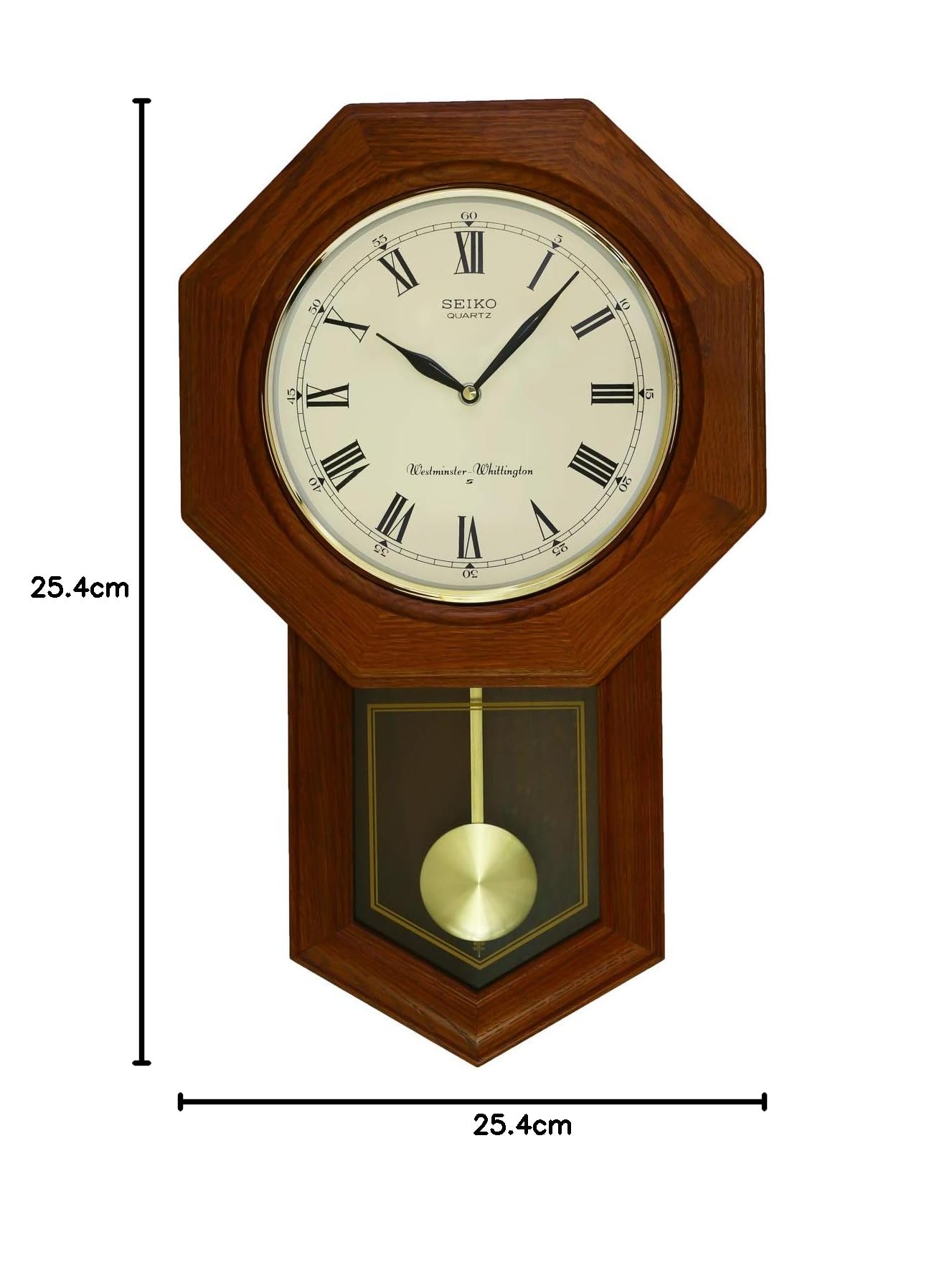 Seiko QXH102B Westminster/Whittington Dual Chime Wall Clock with