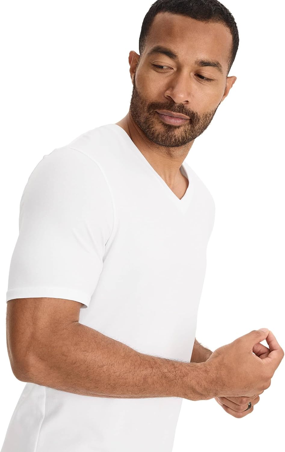 Jockey Men's Undershirt Cotton Stretch V-Neck Undershirt - 3 Pack - Image 7