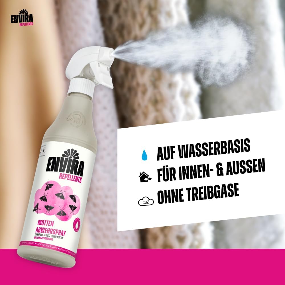 Envira – Mottenspray + Spinnenspray Set – 2x 500 ml