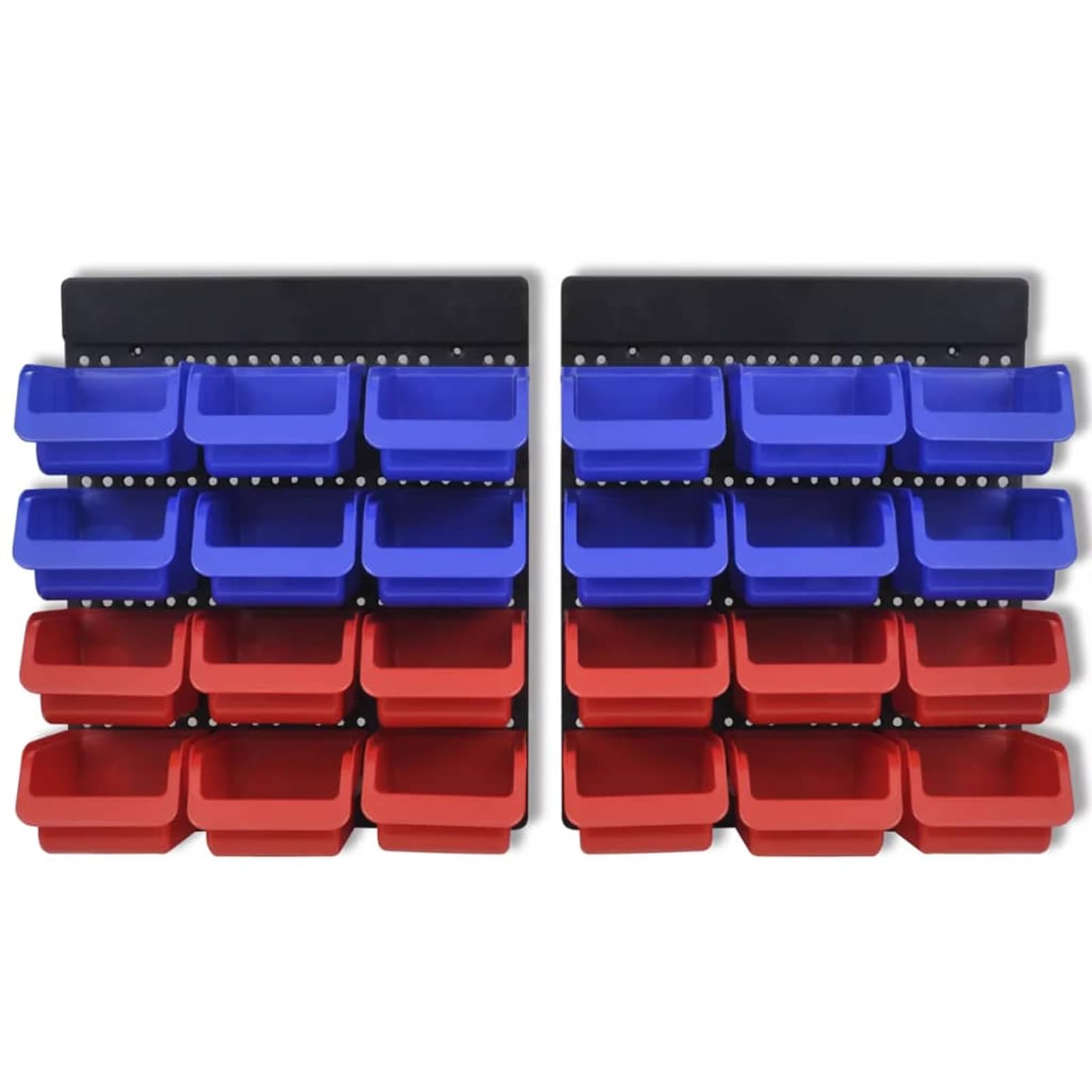 Tidyard Organizador de Herramientas de Garaje de Pared Azul y Rojo