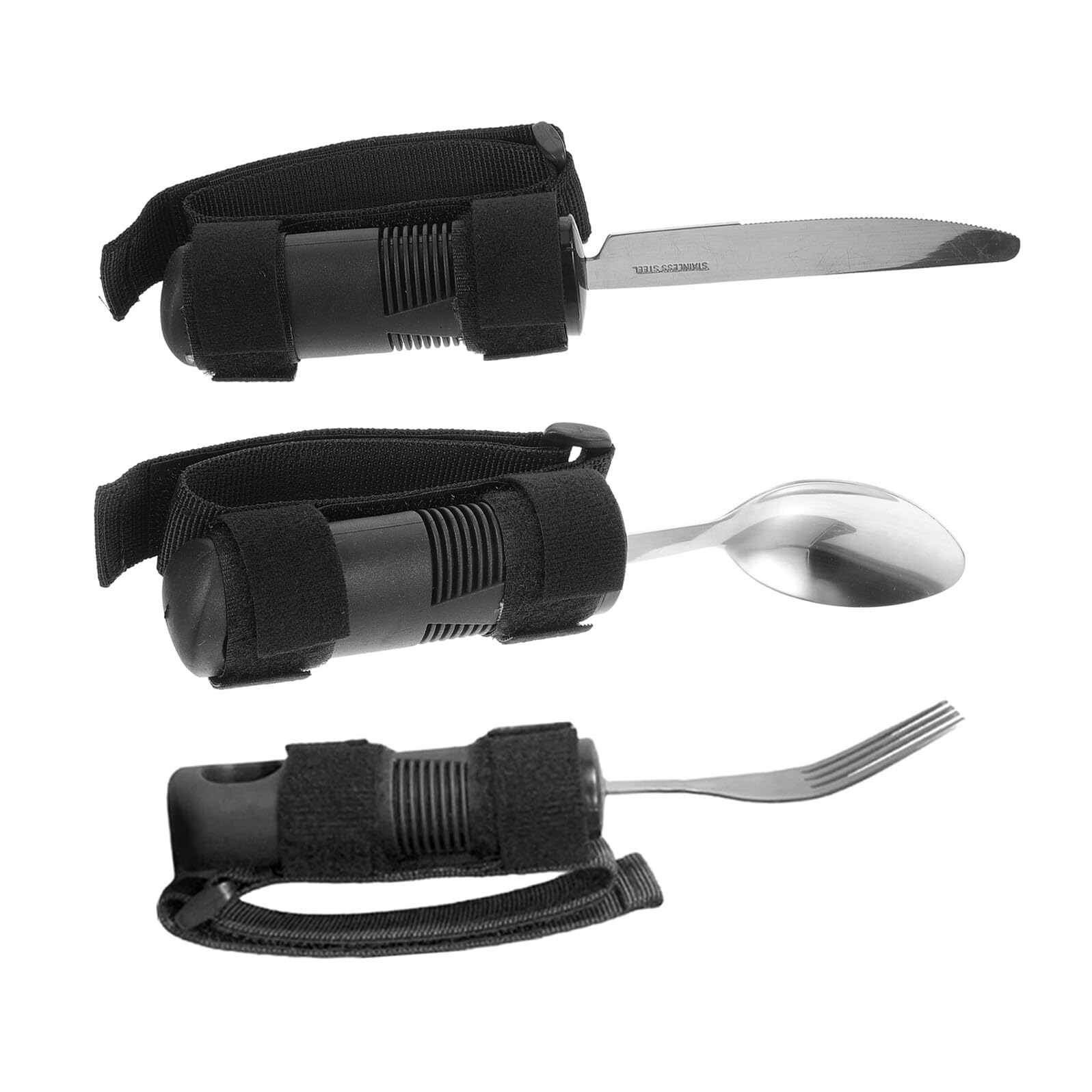 ibasenice Vajilla de Alimentación Antivibración Juego de Cubiertos Adaptables Utensilios para Personas Mayores y Temblores de Manos Vida Diaria