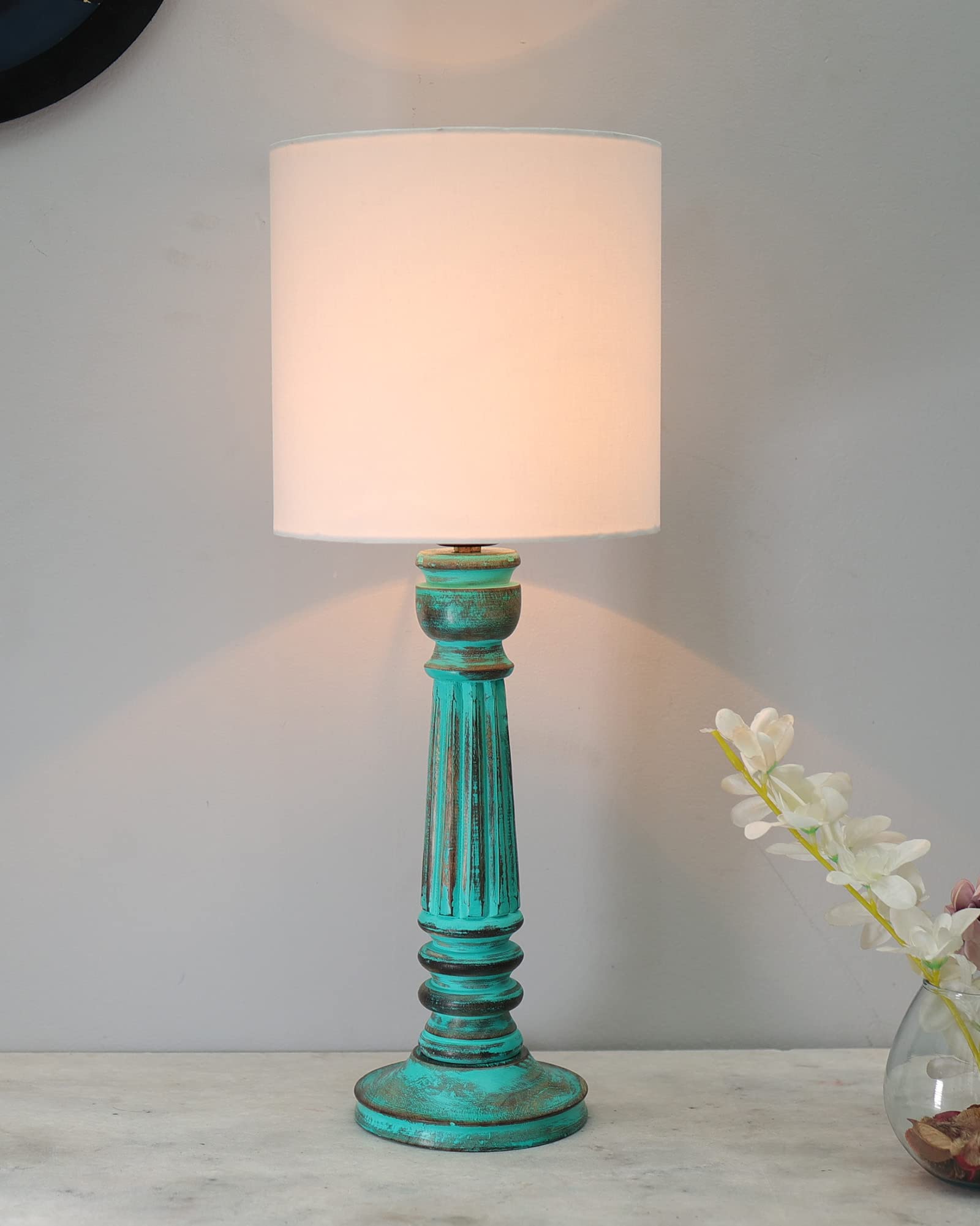 Homesake ® Traditional Country Cottage Table Lamp Antique Algae Athens Desk Lamp for Bedroom Living Room (Daisy) (B0BSBXF11D) Amazon Price History, Amazon Price Tracker