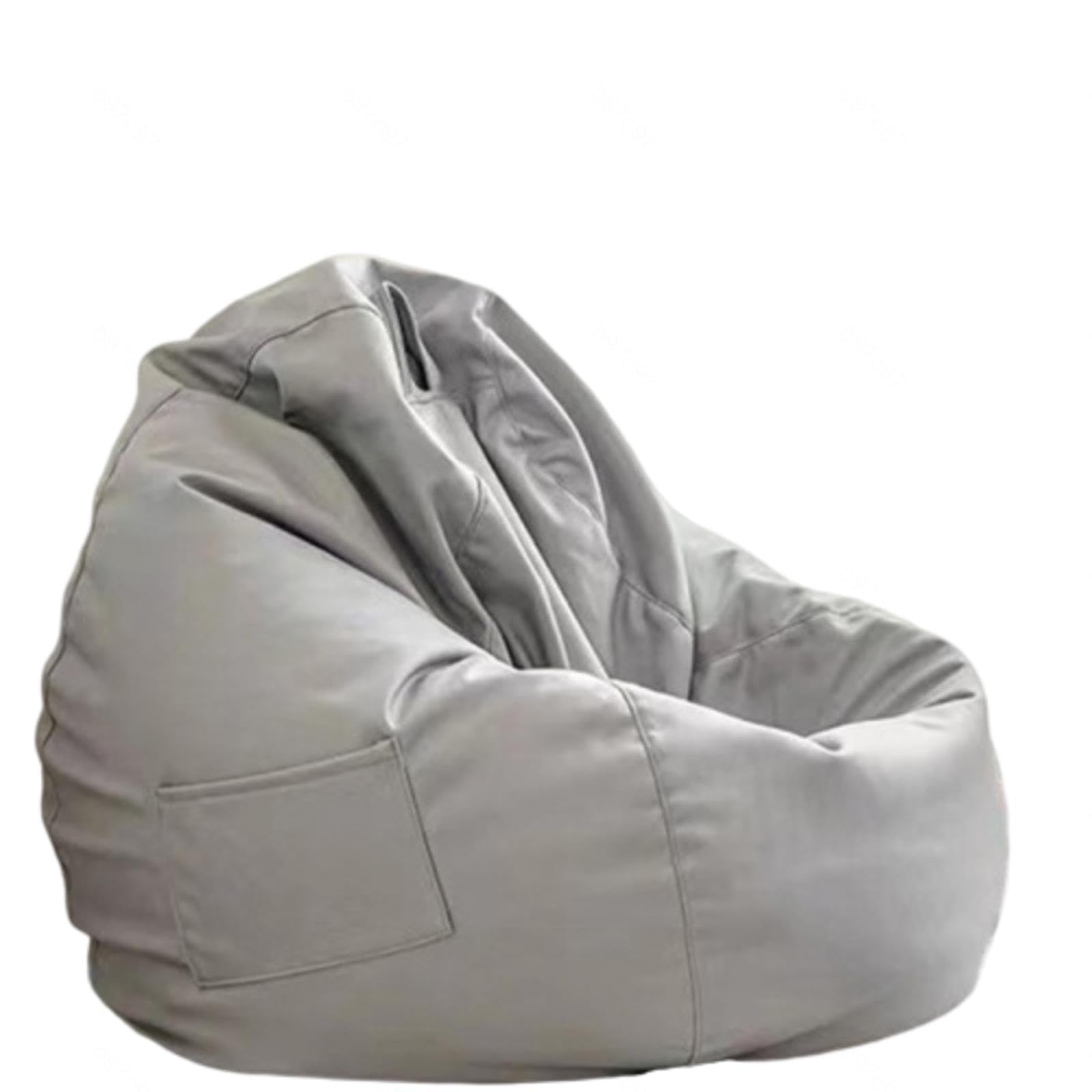 NIBHZ Puf Grande para Adultos para Uso en Interiores y Exteriores, Salón o Silla de Juego, Puf para El Hogar o El Jardín (sin Relleno),gray-120X140cm