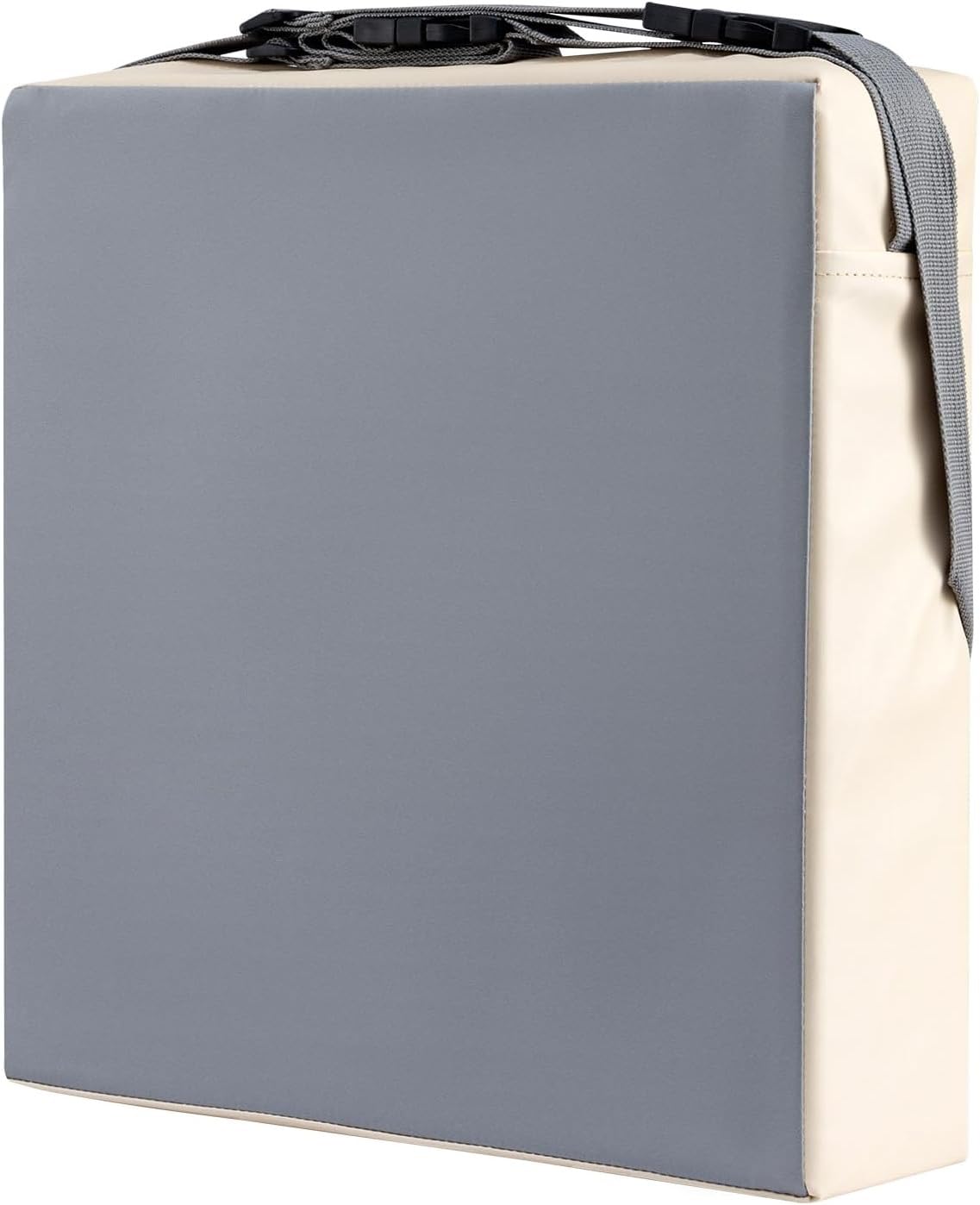 BREEZENEST Toddler Booster Seat for Dining Chair, Kids Booster Seat with Adjustable Straps, Portable Washable Cloth Cushion, Demountable Infant Seat Pad (Grey)