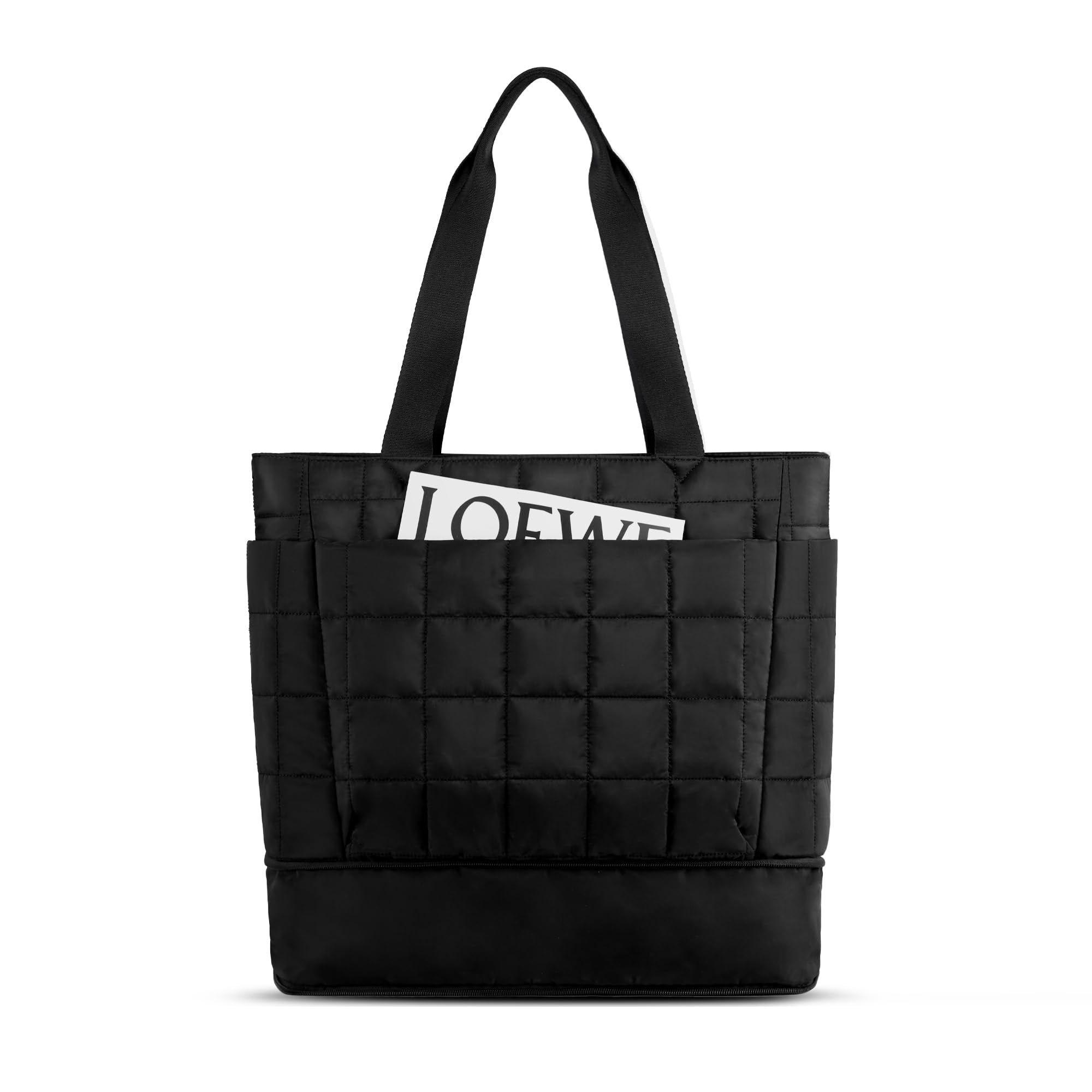 befen Laptop Tote Bag for Women Work Travel Tote Bags Nurse Puffer Quilted Handbags Lightweight Waterproof Beach Purse