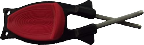 Miniatura 6 de Negro con agarre antideslizante rojo Afilador de cuchillos de bloque, hecho para afilar y afilar las cuchillas de nuevo a sus bordes de corte