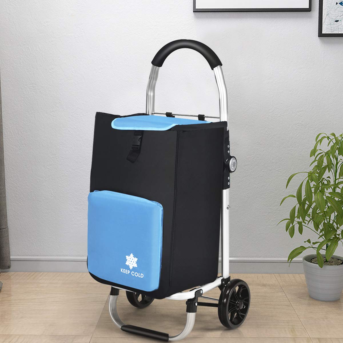 Buy CASART Folding Shopping Trolley, Wheeled Shopping Cart with