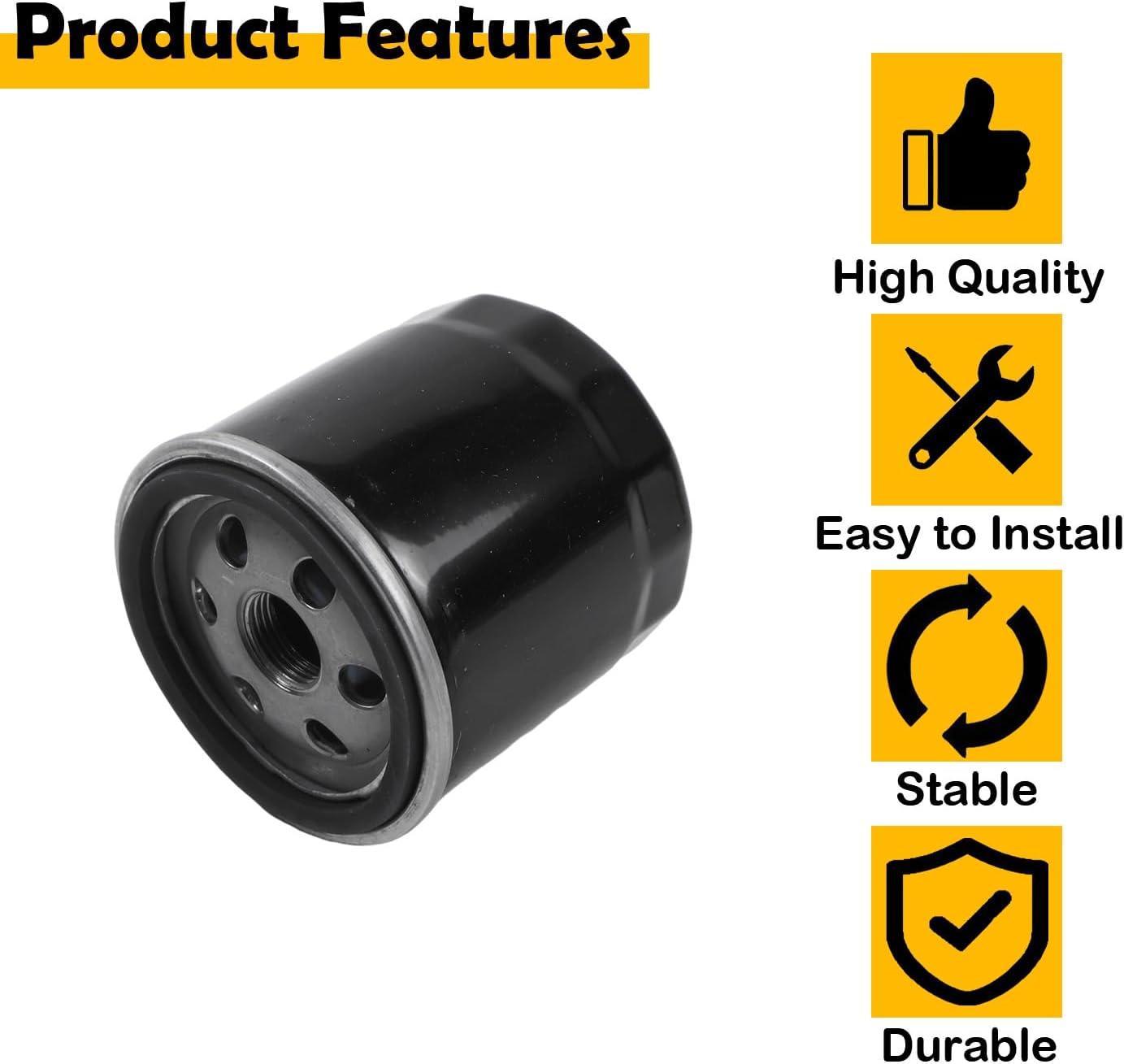 KN-171B Motorcycle Oil Filter Compatible with Harley Davidson Motorcycles Road Glide 1998-2021 Fat Boy 2000-2021 Electra Glide 1999-2021, KN171B Replacement