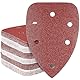HYCHIKA Schleifpapier für Deltaschleifer, 60 Stück, 140x80 mm, 6 Löcher Klettverschluss, Körnung 60/80/100/120/180/240, kompatibel mit HYCHIKA 140W TX104 Deltaschleifer