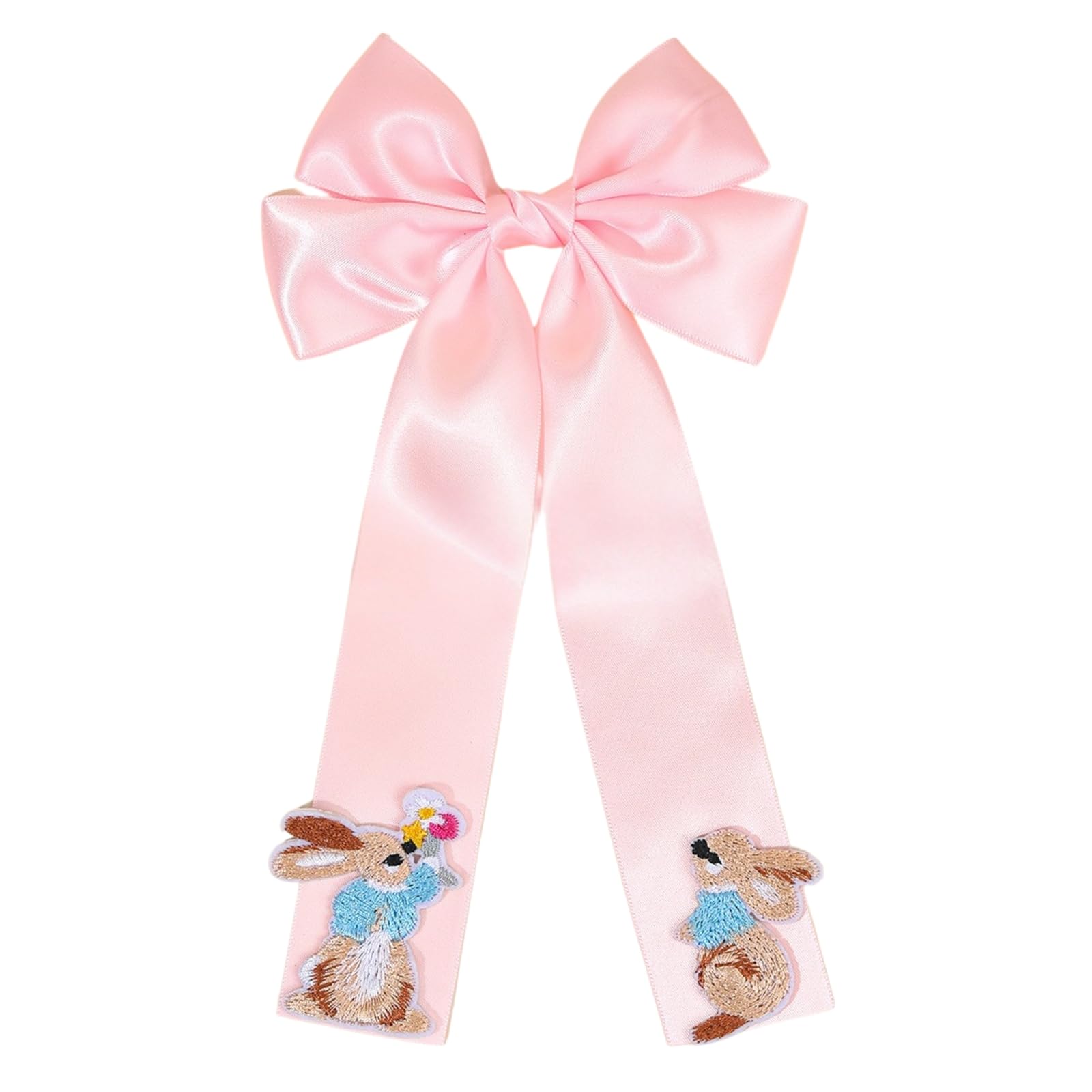 Amazon.com : Easter Hair Bow Clips Bunny Hair Clip Pink Ribbon