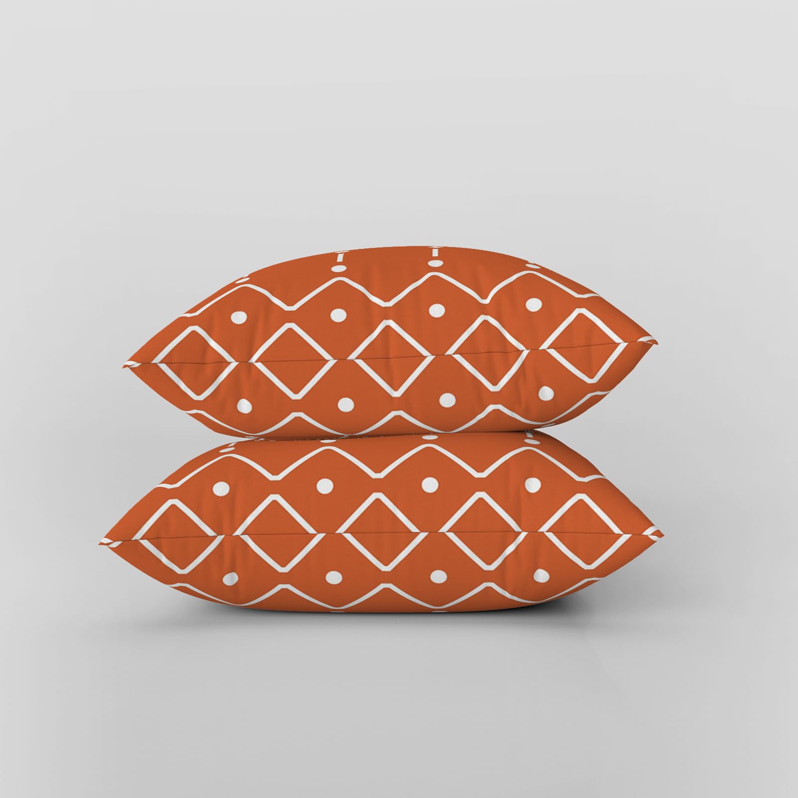 ggaimwf Geometric Pillow Cases 2 Pack Geometric Pattern Burnt Orange Cushion Covers Abstract Pillow Covers Modern Cushions Covers for Sofa Living Room Home Decor Square Cushions 50x50cm - Image 3