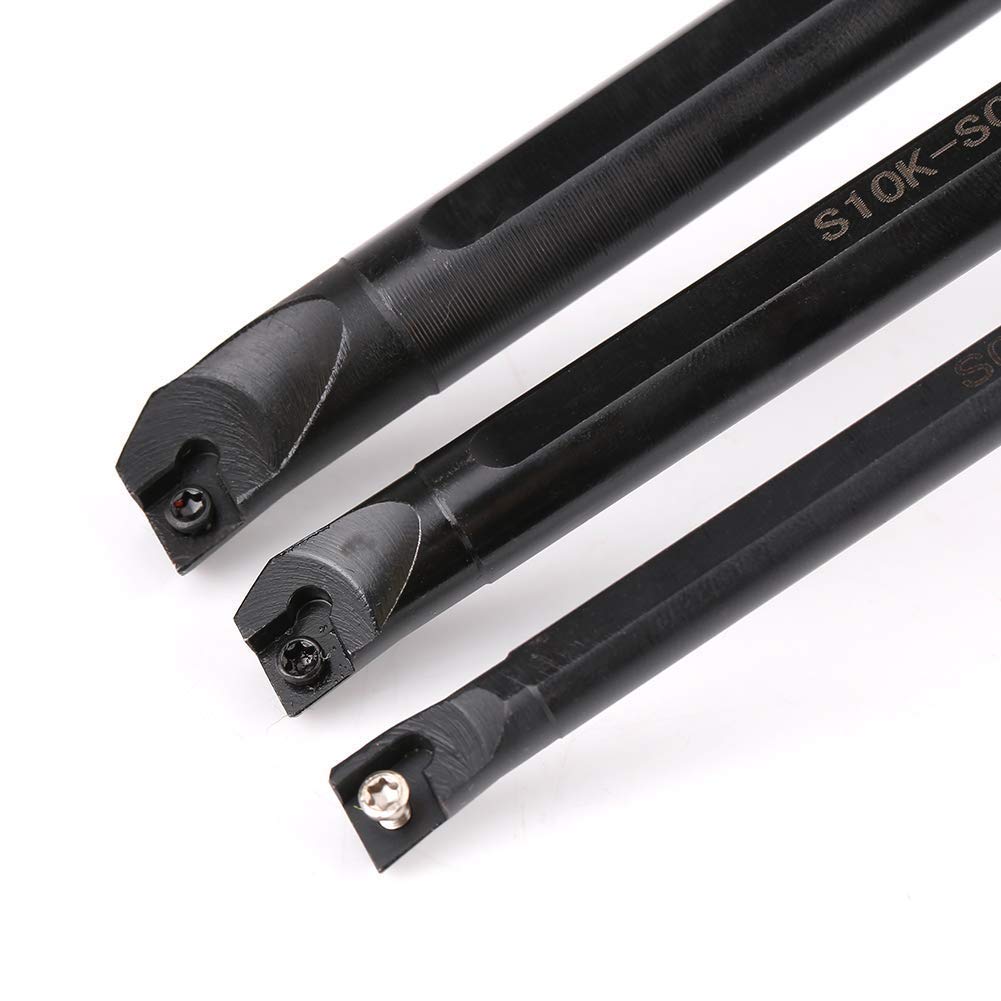 Juego de Herramientas CNC de Torno Soporte de Torno SCLCR Barra de Torsión Interna + 10 Piezas CCMT0602 Insertar + llave de 3 Piezas