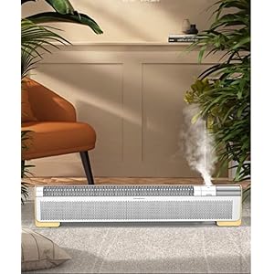 Ventilatorkachel met luchtbevochtiger 2200 W, eco ventilatorkachel, energiebesparend, stil, PTC keramische verwarming, oververhittingsbeveiliging, voor thuis
