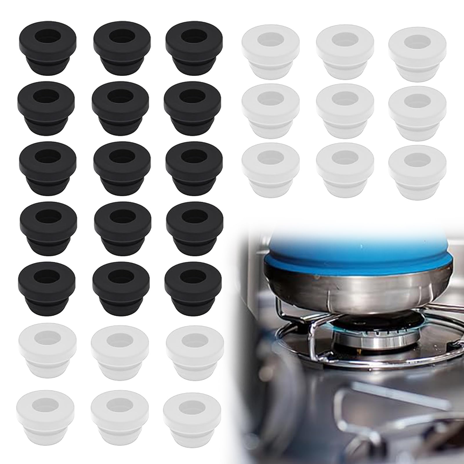 30 pasadores de goma para equipamiento de autocaravana, pies de goma para reposacabezas, compatible con barras de 5 mm de Dometic Smev Thetford