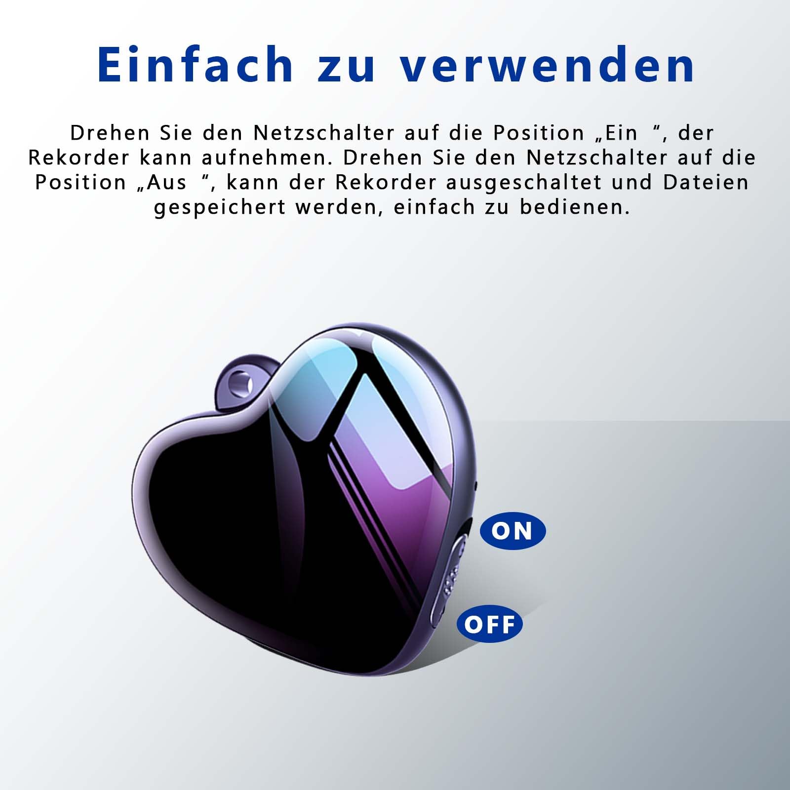 Diktiergerät mini,Aussehen der Halskette,Aufnahmegerät Spionage,Spion abhörgerät,Spion digital Voice Recorder,STTWUNAKE