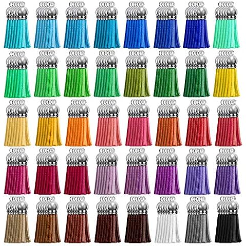 Cridoz 200pcs Leather Keychain Tassels Cover
