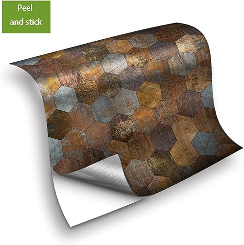 Miniatura 6 de 25 piezas de azulejos autoadhesivos de transferencia de plata cepillada, calcomanías de azulejos para despegar y pegar, adhesivo de pared a prueba