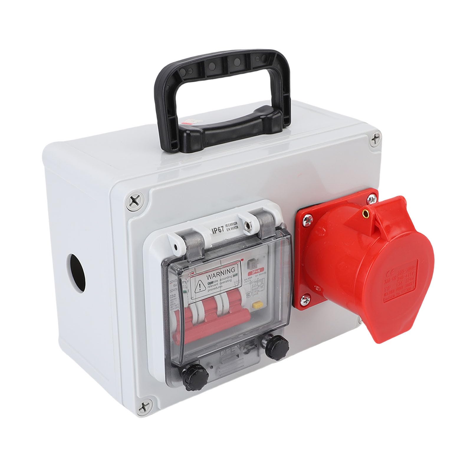 Scatola di distribuzione industriale portatile con scatola di distribuzione per interruttori automatici per prese elettriche per officine di fabbrica da cantiere 200x150x100mm