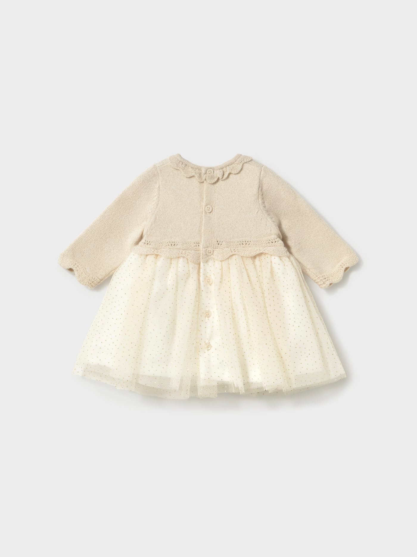 Mayoral Vestido Tricot y Tul para bebé niña Rosa Baby