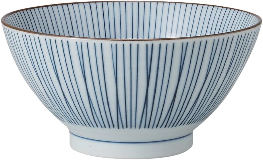 西海陶器(Saikaitoki) Hasamiyaki 56556 Rice Bowl with Sensuji Pattern