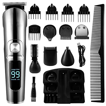 Professional Hair Clippers for Men, 6 in 1 Barber Hair Clipper Professional Hair Trimmer For Men Beard Electric Cutter Hair Cutting Machine Haircut Cordless Corded