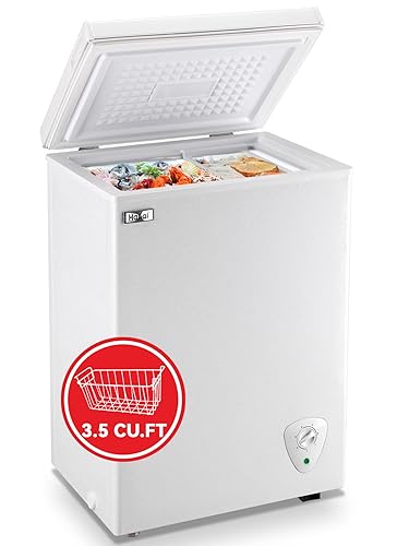 Chest Freezer Small Deep Freezers WANAI 3.5 Cubic Feet Mini