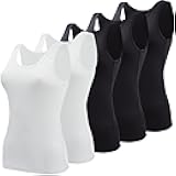 5 Pcs Basic Tank Tops for Women Undershirt Tank Top Sleeveless Under Shirts