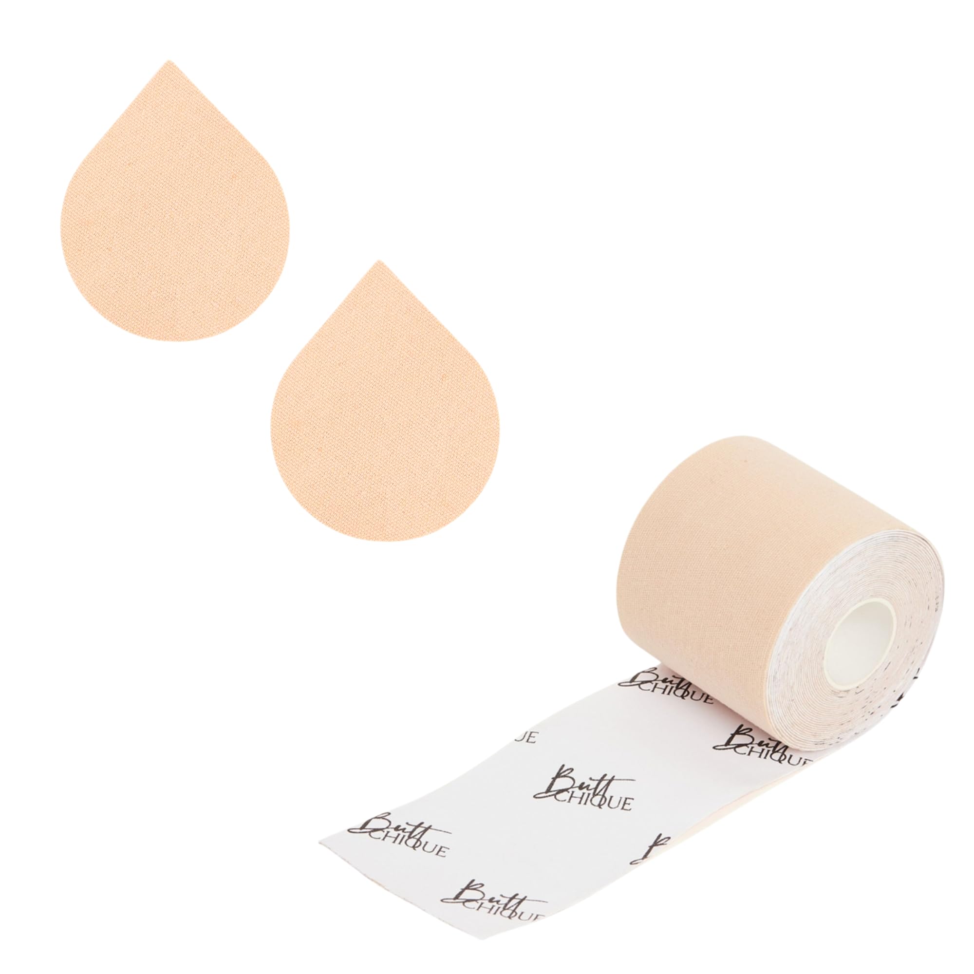 Set of Breast Lift Body Tape (1 Roll) & Nipple Pasties (1 Pair) For Complete Coverage and Lift
