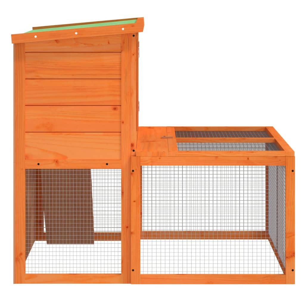 ZEYUAN Conejera de Madera Maciza de Pino marrón 102x90x84,5 cm, Jaula Cobaya, Jaulas para Conejos, Jaula Hamster, Casa Conejo, Casita Conejo, Nido Conejo