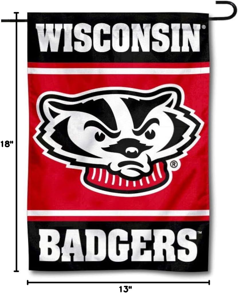 College Flags & Banners Co. Wisconsin Badgers Garden Flag - Image 5