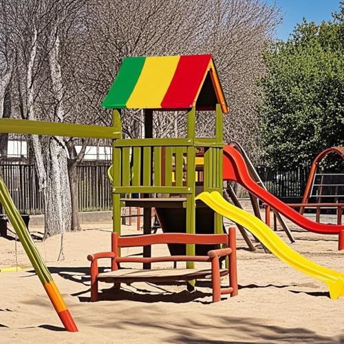 Auvent de rechange pour aire de jeux bâche anti-UV 132x226 cm