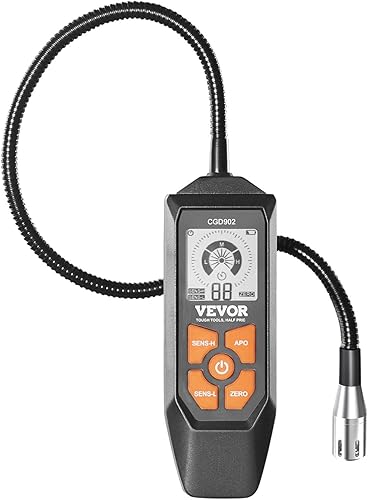 Miniatura 10 de VEVOR Detector de gas natural, detector de fugas de gas de 50 a 10,000 PPM con cuello de cisne de 18.5 pulgadas, detector de gas combustible,