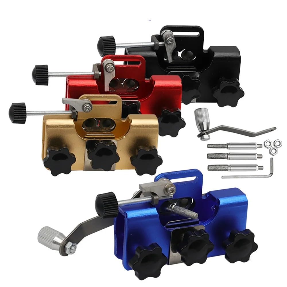 Afiladores de sierra de cadena, afilador de cadena de motosierra portátil, piedras de molienda for carpintería, herramienta amoladora de motosierra eléctrica(Black)