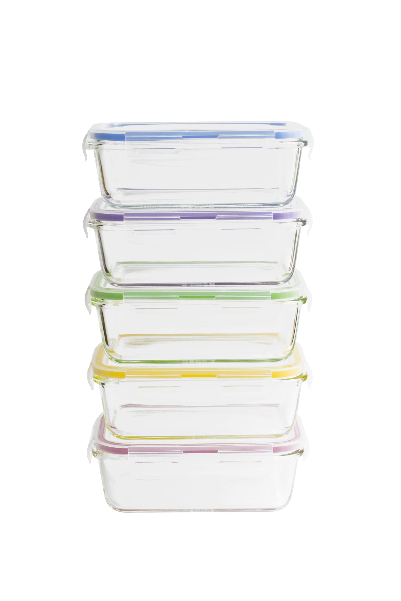 Pebbly Batchcooking Set of 5 Rectangular Boxes 850 ml