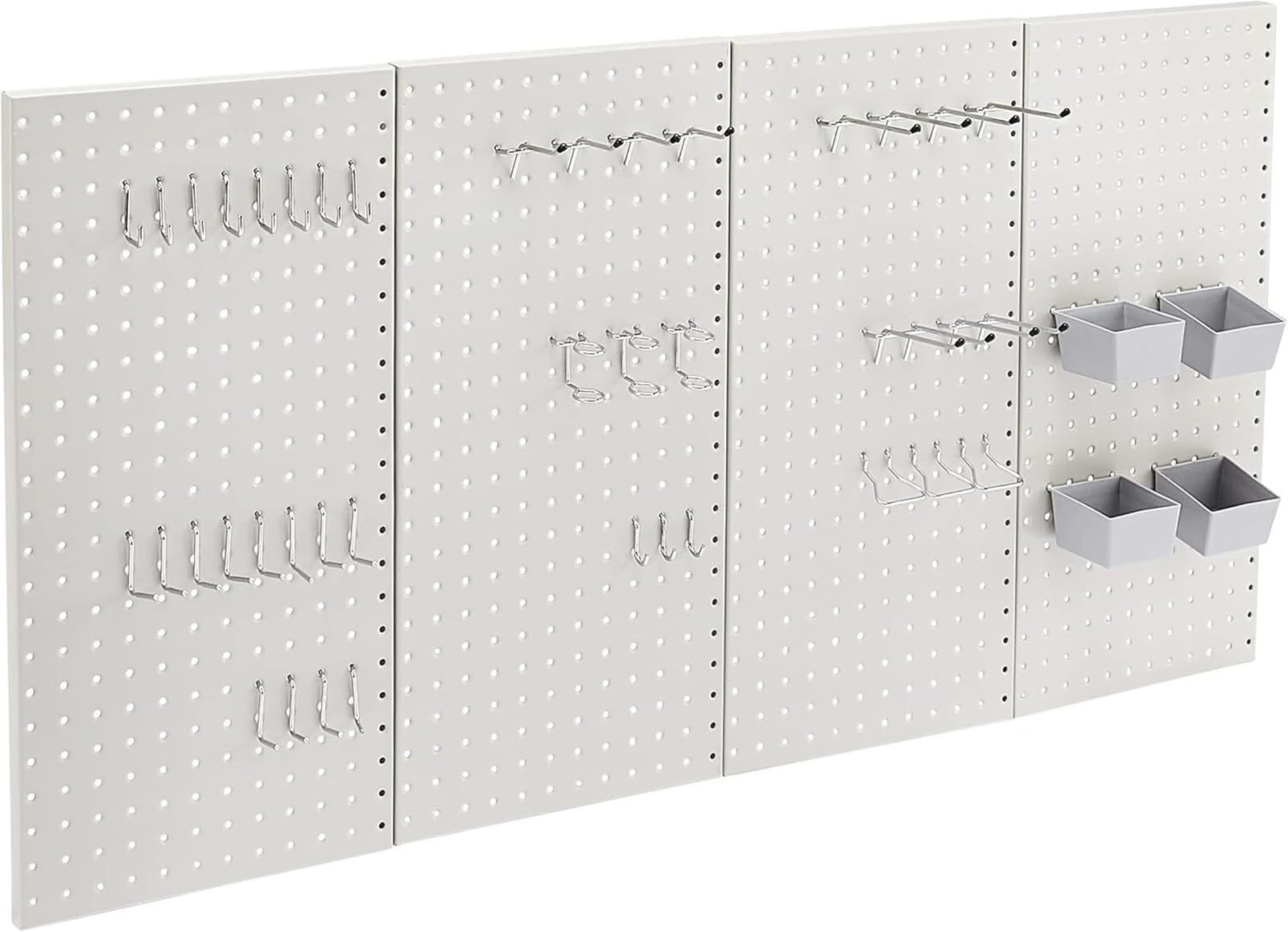 Xileuduod One Color Pegboard Rectangular Metal Pegboard Wall Organizer, For Tool Storage