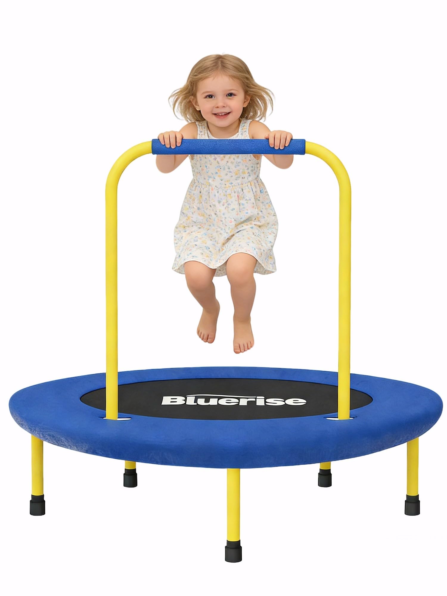 BLUERISE 36'' Toddler Trampoline Safe Foam Handle Indoor&Outdoor Ages 2-6