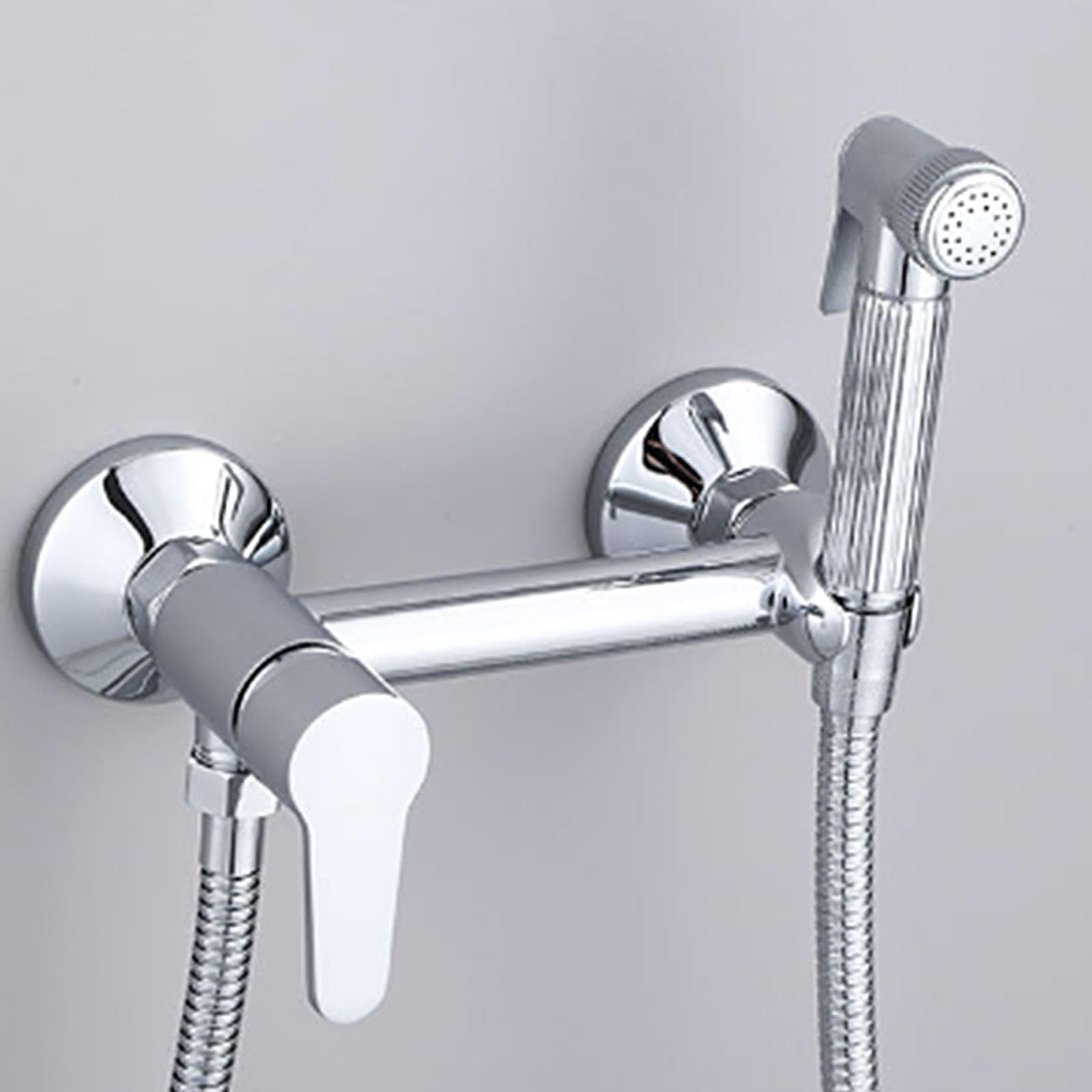 Uchwyt ścienny bidet słuchawka prysznicowa, pojedynczy uchwyt dla niemowląt, zestaw do rozpylania pieluch, podtynkowy ręczny opryskiwacz bidetowy, higiena osobista, srebrny, B