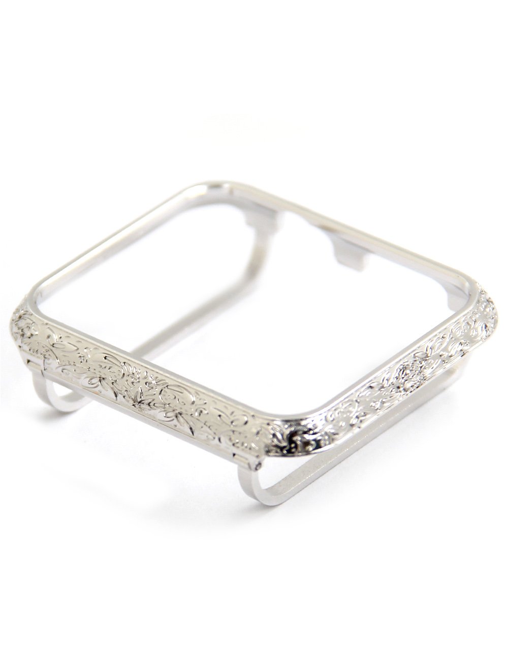 Callancity Embossment Metal Case Bezel Face Cover Compatible with Apple Watch 42mm Series 3 2 1 for Men/Women