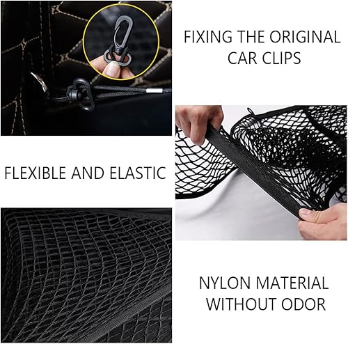 Miniatura 4 de Car Rear Cargo Net with Good Elasticity&Tensile Strength Trunk Net Organizer for SUV Truck,Ideal Car Net Keeps Overlanding Accessories,Car Camping
