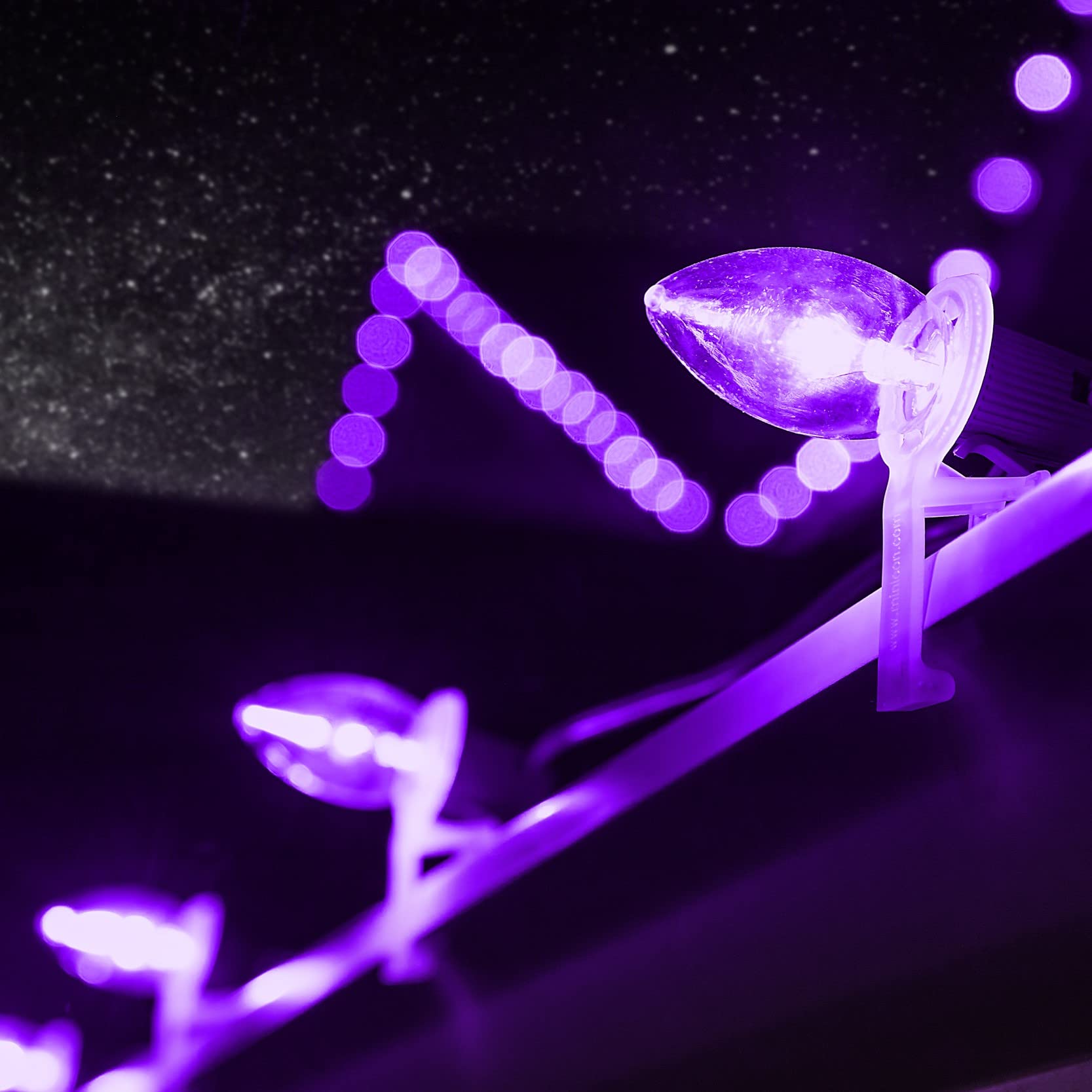 Set of 25 Holiday Lighting Outlet C9 LED Christmas Lights | Purple C9 LED Filament Lights | C9 Christmas Light Bulbs for Indoor & Outdoor Use | Traditional C9 LED Christmas Lights