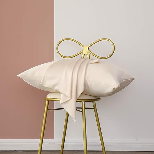 Miniatura 3 de FANHSJF - Juego de 2 fundas de almohada de seda, 100% seda de morera para cabello y piel, 19 Momme de 600 hilos, fundas de almohada de seda con