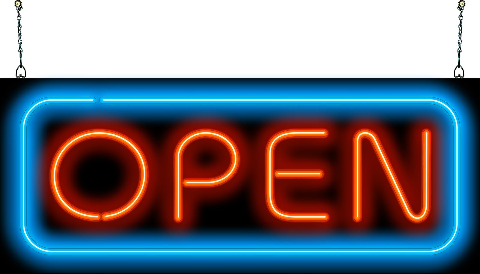 Deluxe Neon Open Sign with Border - Large Size - 32
