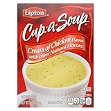 SOUP SECRETS Lipton Instant Soup Cream of Chicken 4 Count For a Warm Cup of Soup Only 60 Calories Per Serving 2.4 oz