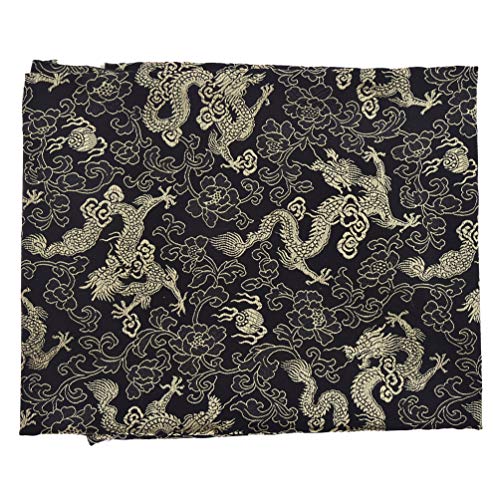 Qlychee Brocade Fabric Dragon Woven Brocade Fabric Tang Suit Cheongsam Pteris Dragon Pattern Antique Chinese Clothing Dress Fabric Cloth