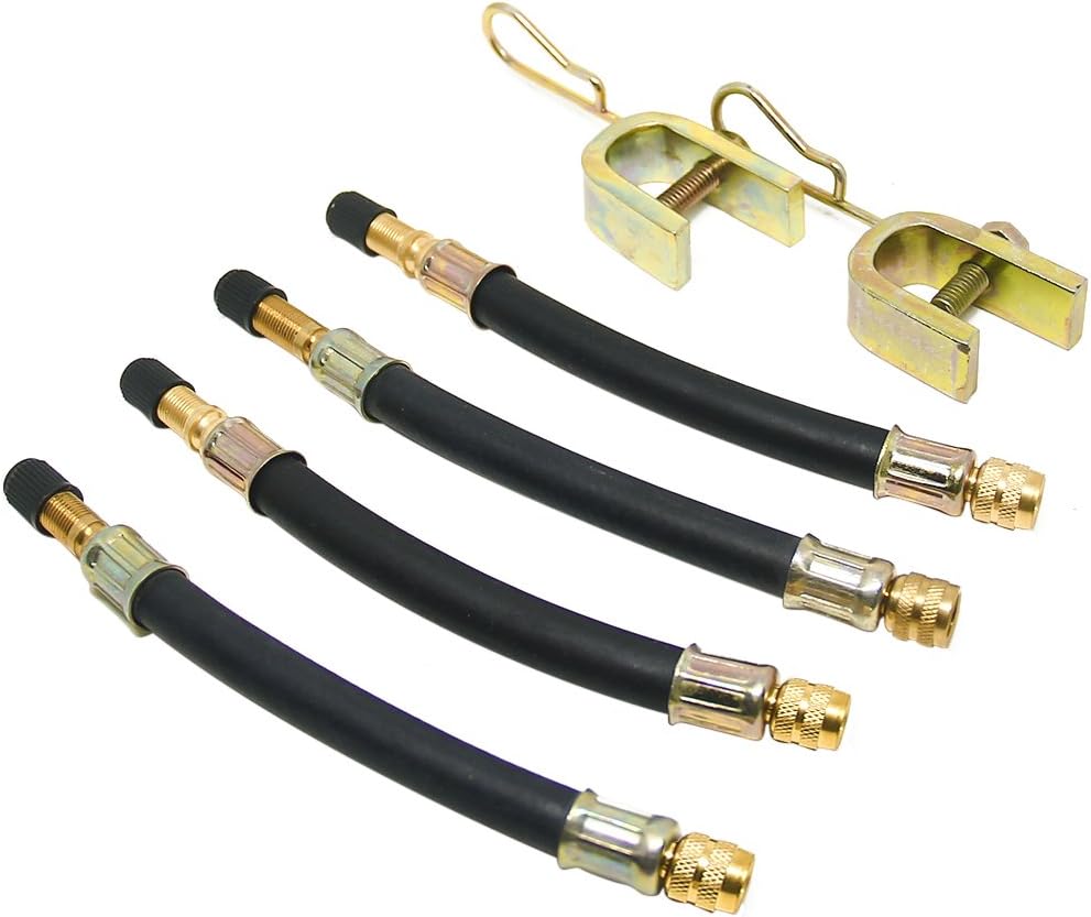 MAGIIN 4Pcs 150mm Tire Valve Extension/Connector for Trucks, Bus, Wheel