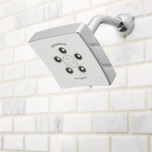 Vista 10 de Speakman, Cromo pulido S-3021 Kubos Anystream alta presión ajustable 2.5 GPM cabezal de ducha